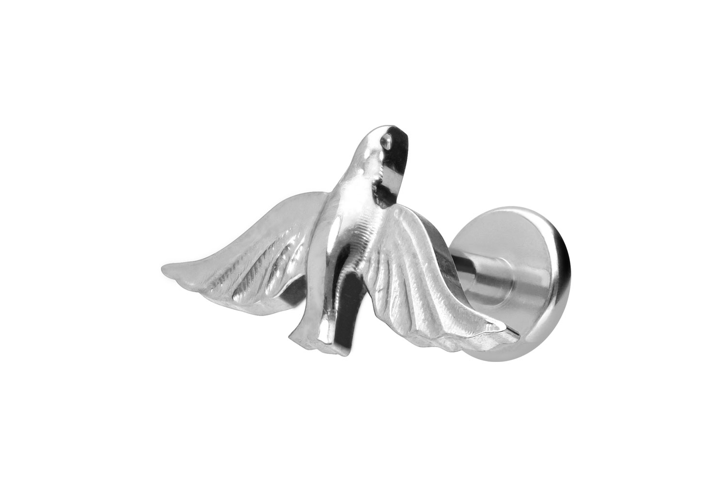 Titan Labret Piercing mit Innengewinde TAUBE